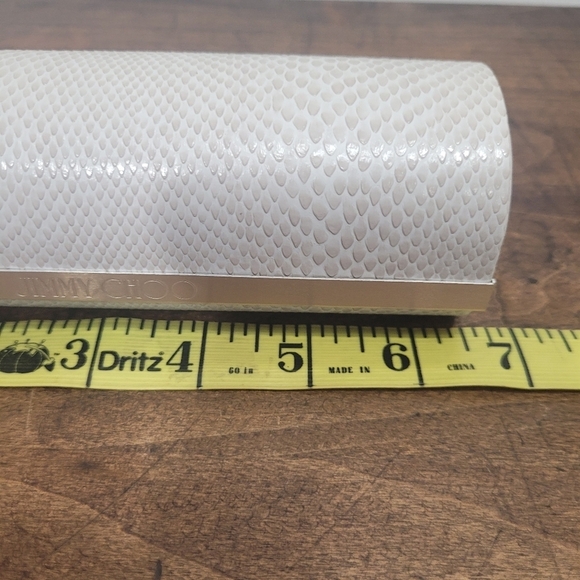 EUC Jimmy Choo Faux Snakeskin Hard Eyeglass Case Unisex/Women's/Men's - Picture 8 of 9